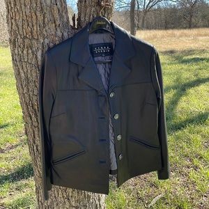 Vintage black leather jacket